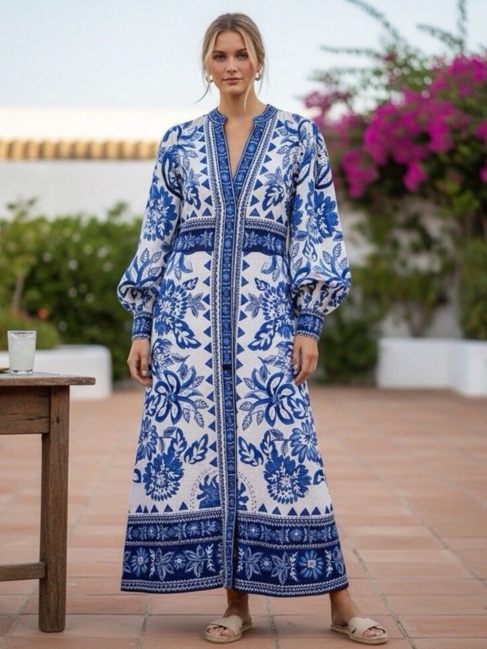 Caroline Constas flora floral tapestry button linen midi maxi dress XS (Farm Rio